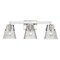 Z-Lite Analia Vanity, 3-Light, 26.25 In.W x 7.5 In.L x 9.25 In.H, Chrome/Clear Ribbed 1101-3V-CH - alternate 1